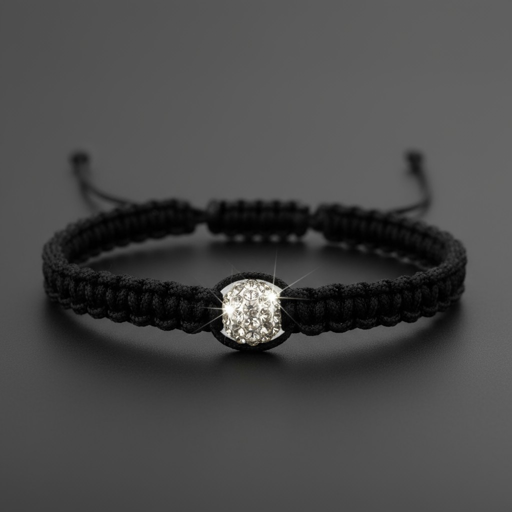 Bratara textil cu piatra