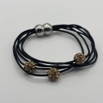 bratara din piele cu strasuri din piele