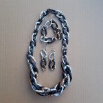 colier cu cercei lant plastic