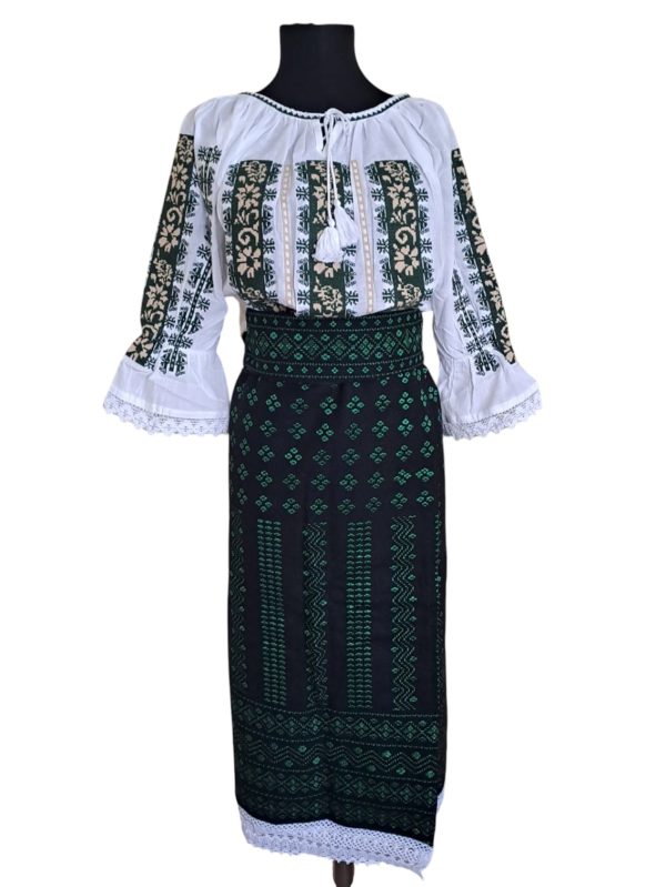 Costum traditional 3 piese[ie, catrinta, brau] ST 14 - XXL