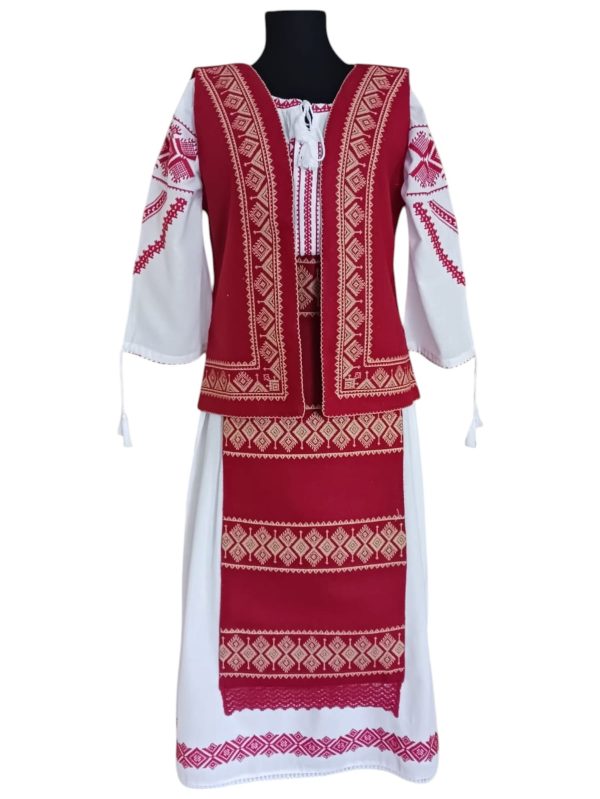 Costum traditional 4 piese (VESTA, FOTE, BRAU, ROCHIE) ST 03 - S