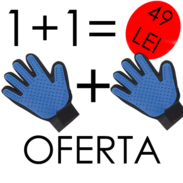 OFERTA 1+1 perie pisica tip manusa