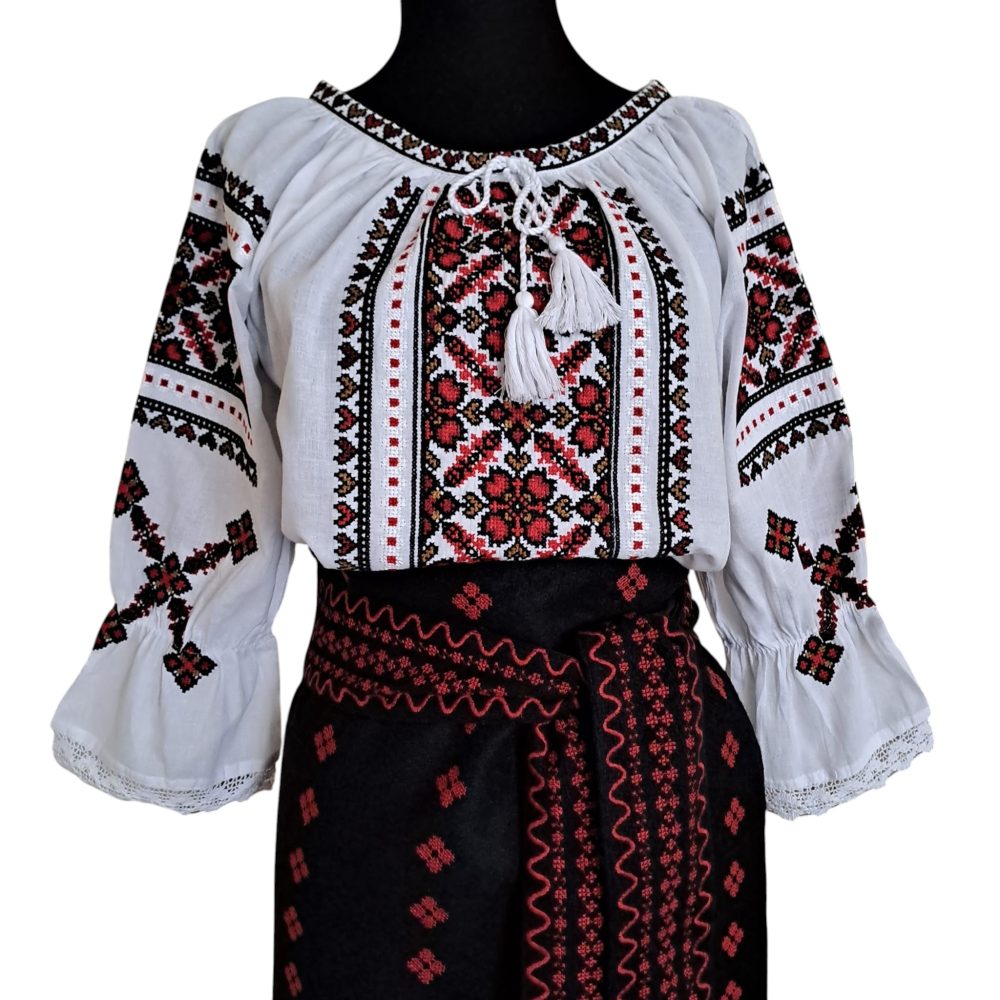 Set traditional 3 piese(ie,catrinta,brau) ST18 - imagine 4