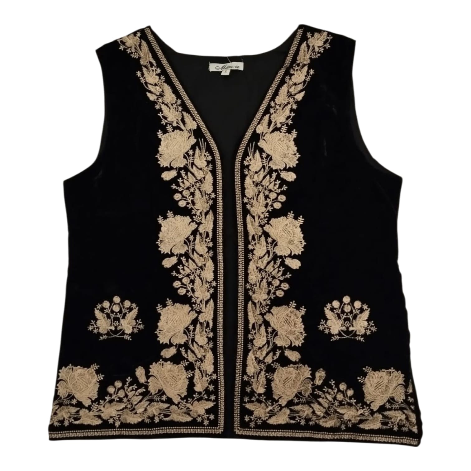 Vesta brodata din catifea VD 10