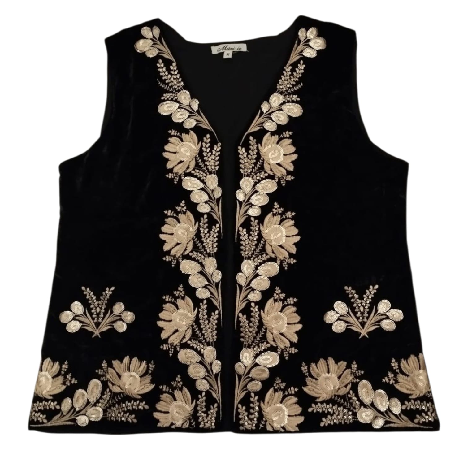 Vesta brodata din catifea VD 11