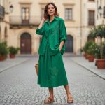 Compleu casual (camasa+fusta) T10