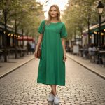 Rochie MIDI din bumbac RL17