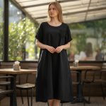 Rochie MIDI din bumbac RL23