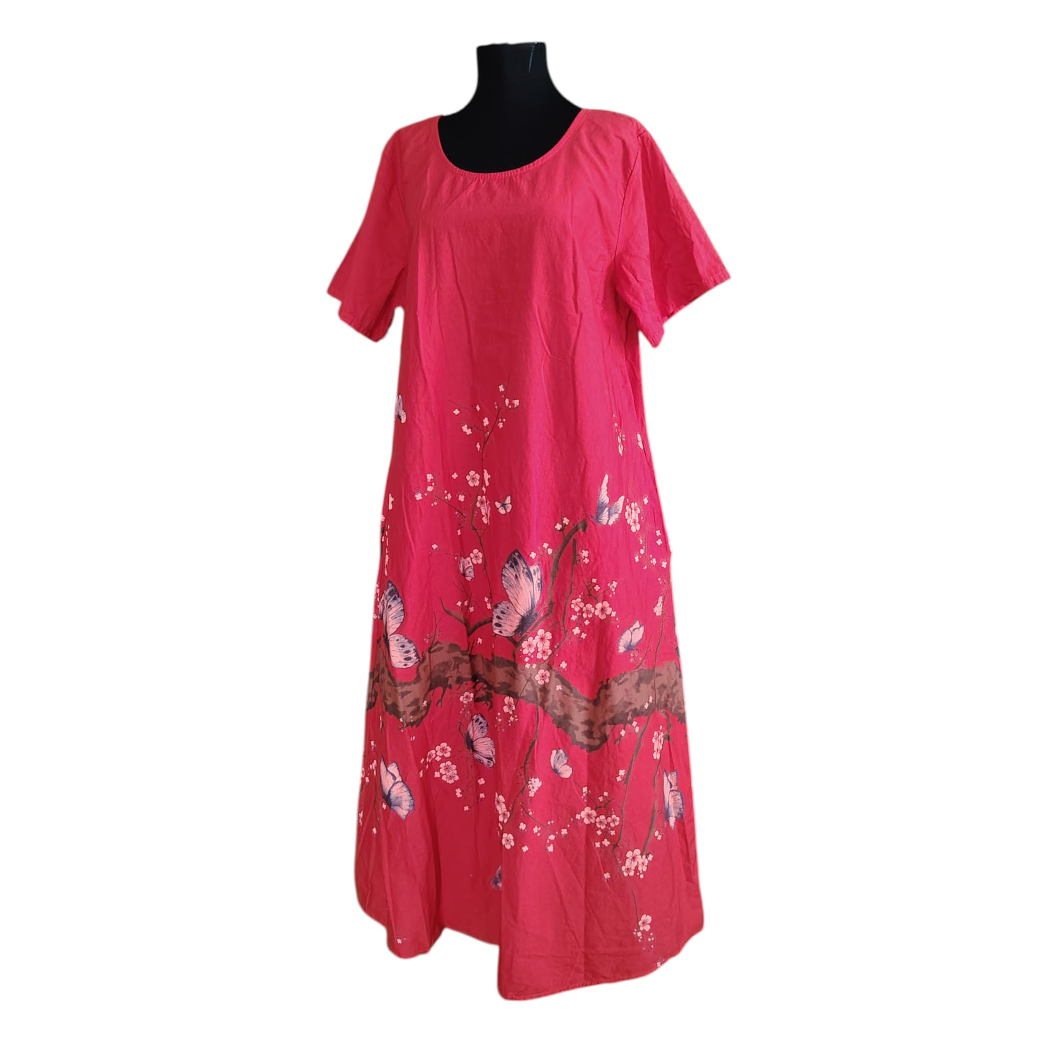 Rochie MIDI din bumbac RL56 - imagine 3