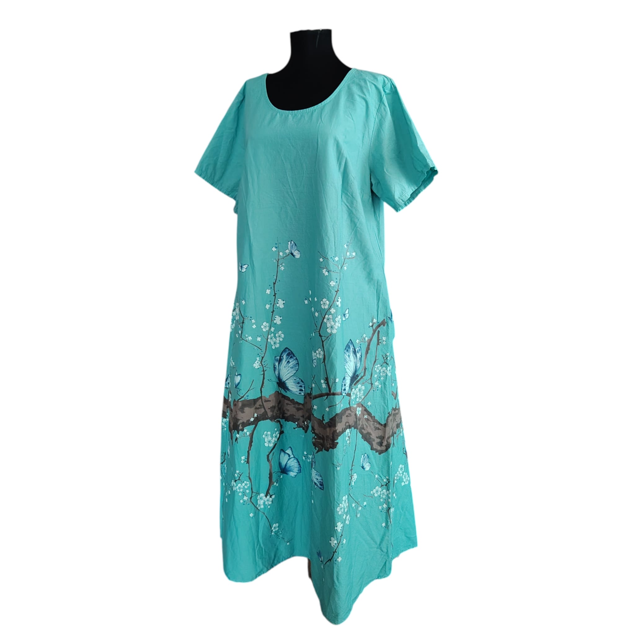 Rochie MIDI din bumbac RL57 - imagine 3